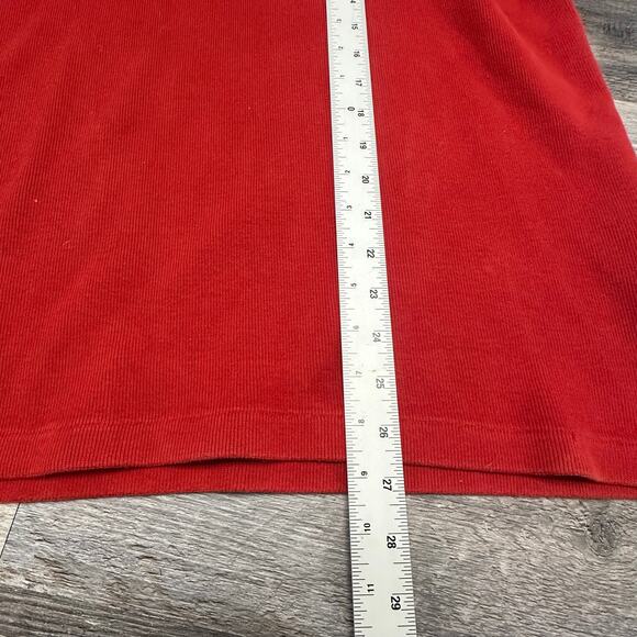 Vintage‎ 90s Polo Ralph Lauren Red Men XL 1/4 Zip Mock Rib Pony Sweater Preppy - Picture 7 of 9